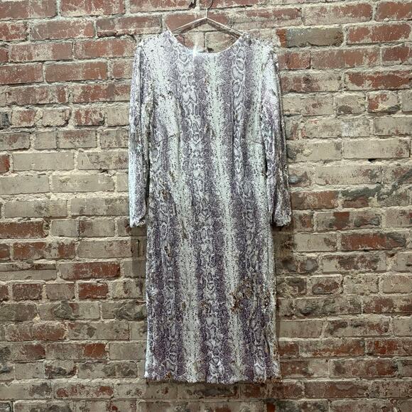 Dress The Population Python Sequin Emery Sheath Dress Size 1X - Picture 6 of 12